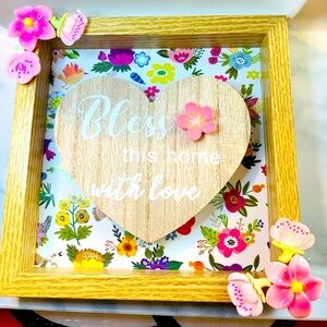 Handmade decorative floral frame
